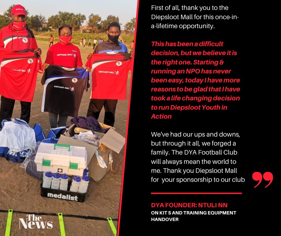DYADIEPSLOOT's tweet photo. #DYAFC kit handover from #DiepslootMall
We are grateful to final receive our sponsorship kit from Diepsloot Mall. Thanks to the whole Management of the Mall, and investors for believing in us. @diepslootmall @Capland @communityproperty we thank you https://t.co/6MIR3slZ9Y