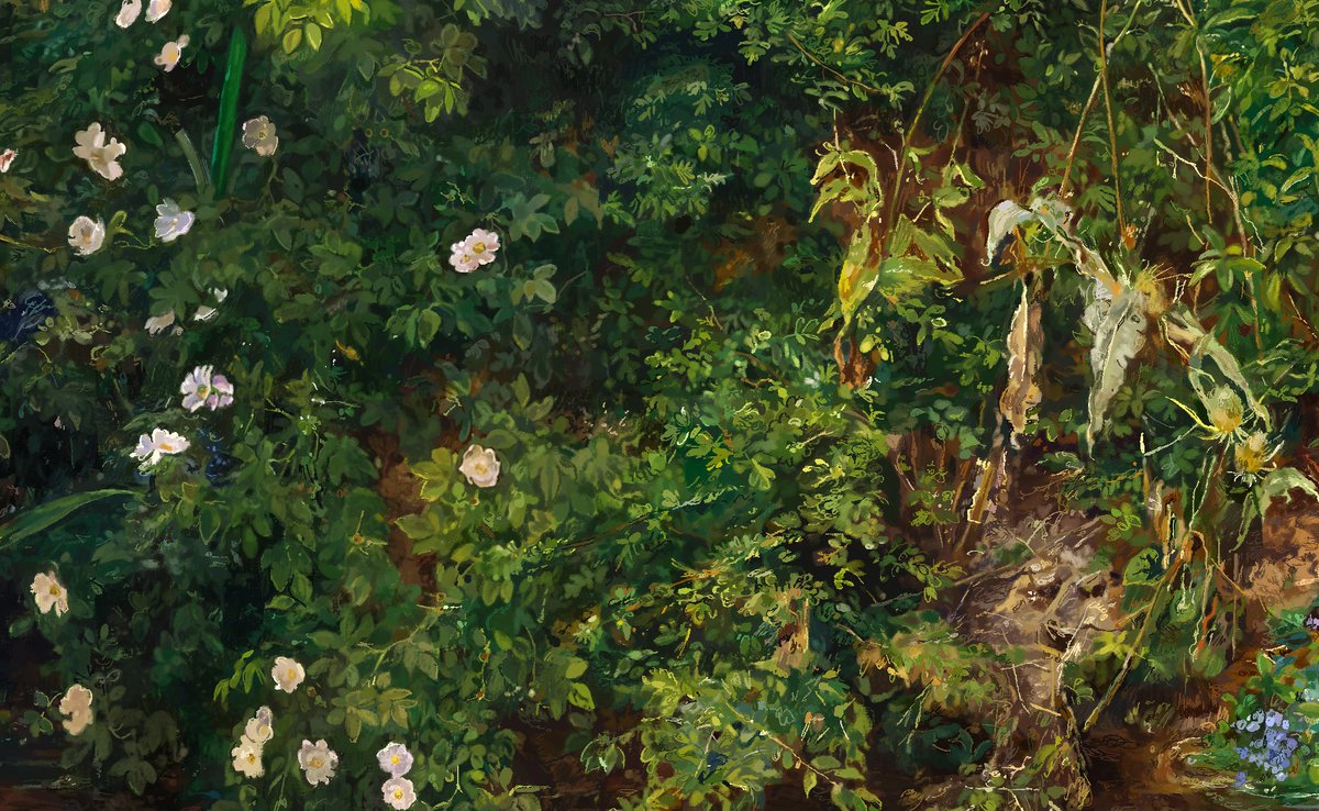 alexisparade's tweet photo. a tribute to one of my favorite characters from one of my all time favorite shows, Anthy from Revolutionary Girl Utena, in the style of John Everett Millais's Ophelia 🌹🌷🌼 https://t.co/cQa5OE3Z7p