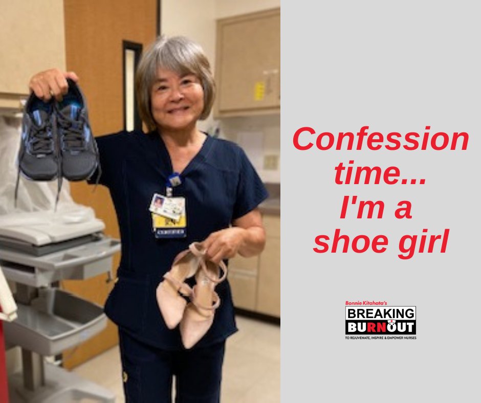 Confession time...I'm a shoe girl. It’s really hard to pass up a new pair of cute shoes. As a nurse, fashion-forward shoes aren’t always the most comfortable or best choice for my feet. Check out my shoe recommendations to save your feet. bit.ly/37LB9dX
#breakingburnout