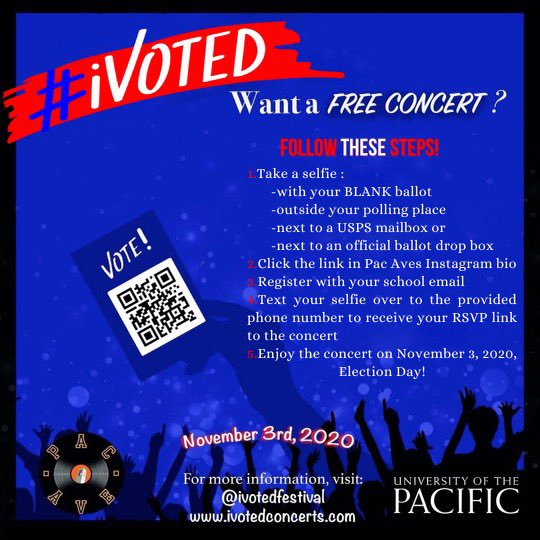 pacaverecords's tweet photo. With the election coming to an end! That means the #iVotedfestival is coming up on 11/3/2020! Check our out Instagram for more info! 
https://t.co/vYnn2KNxOv https://t.co/hF4MyNs7q4