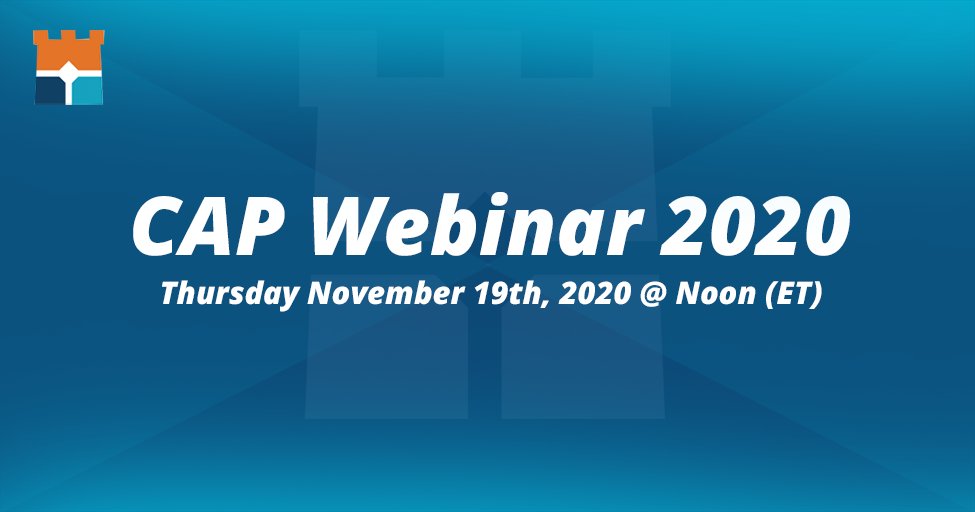 castlehillrisk's tweet photo. The CastleHill Assessment Portal Webinar 2020 is set for November 19th, 2020 at Noon (ET). Join us as Tim Carbery leads a session on how your organization can "Reduce Costs and Increase Speed Collecting Data for RSA Archer"
REGISTER: https://t.co/npEuvBfYNx
#CAP #RSAArcher https://t.co/M4p6tLcsc1