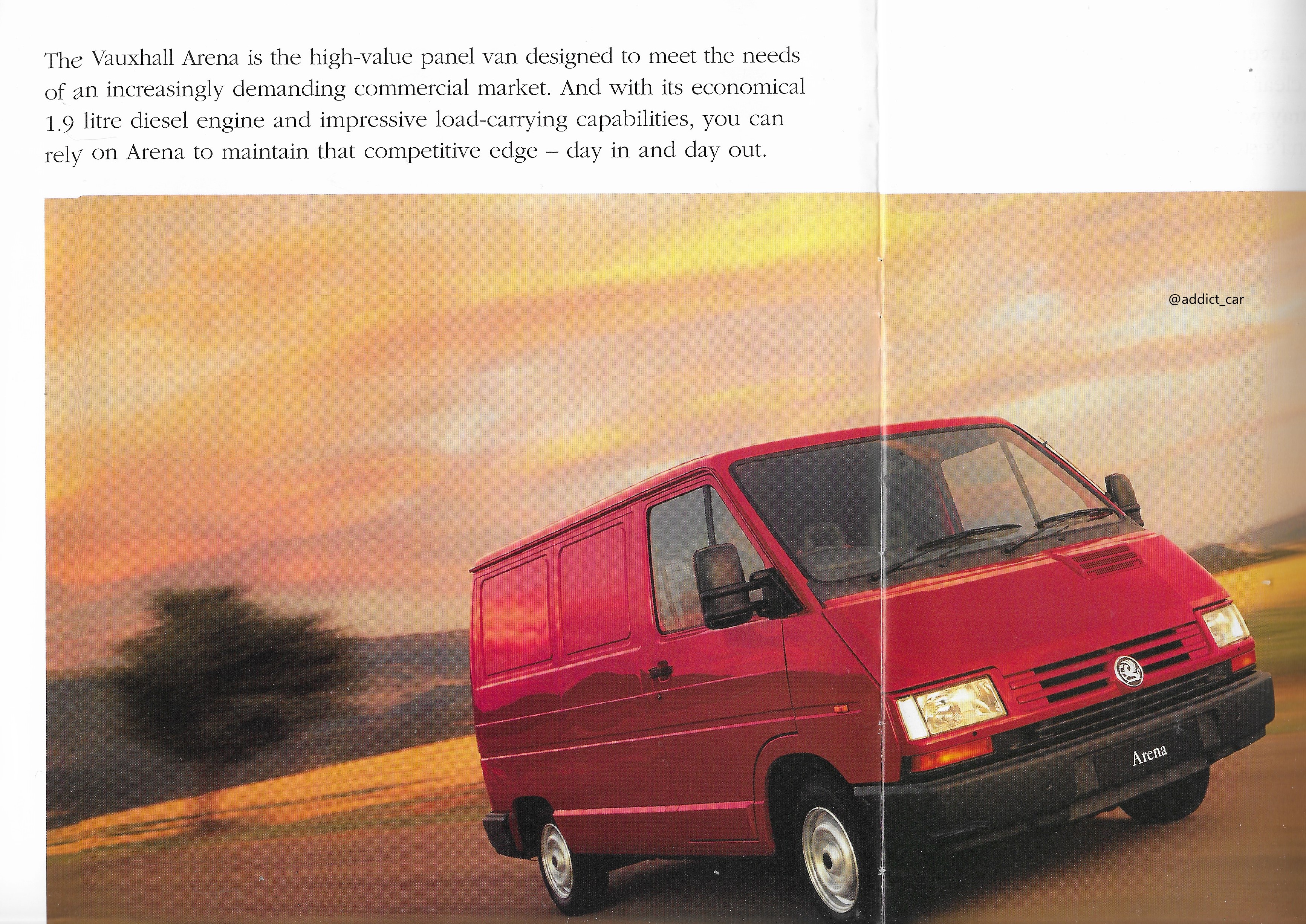 Car Brochure Addict on X: One of the forgotten vans of the late 1990s, the  Vauxhall (and Opel) Arena was simply a rebadged version of the ageing  Renault Trafic. It was a