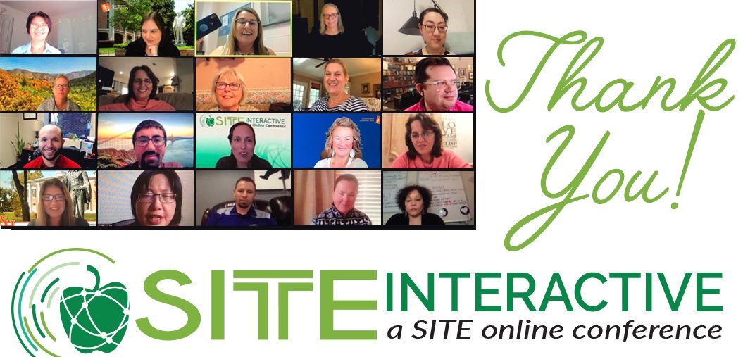 SITEconf's tweet photo. A huge thank you to the hundreds of smiling faces we saw this week at SITE Interactive 2020! You all made this event a great success full of collaboration and connection and we truly appreciate you showing up and sharing your work! #SITEconf #SITEInteractive https://t.co/4A50CrmI3F