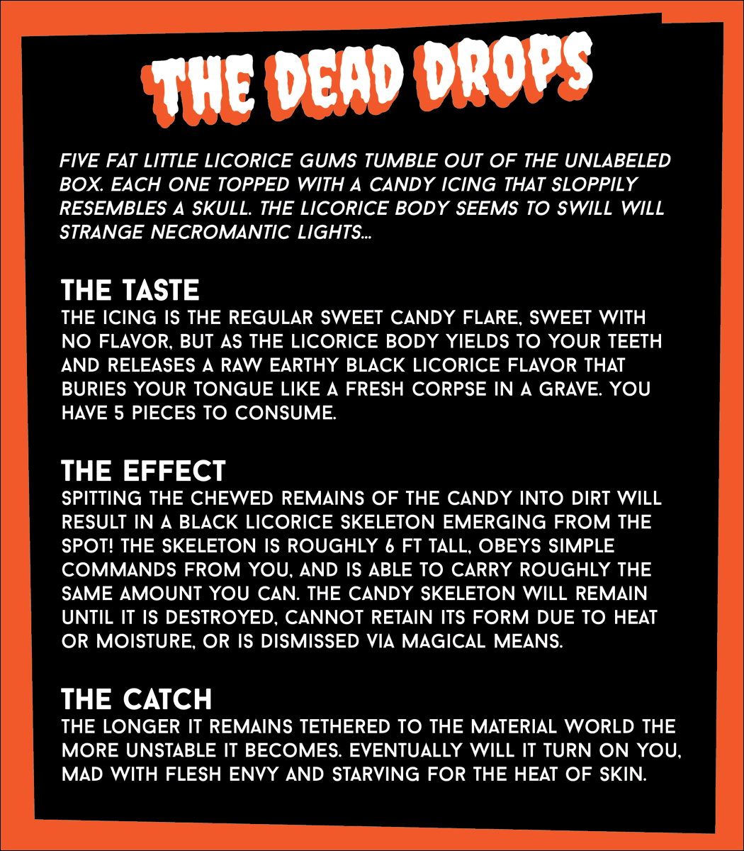 markerslinger's tweet photo. Only the dead can know such deliciousness.

28/31

#October #Halloween #nonbrandcandy #itemdrop #gumdrop #licorice https://t.co/bQj1913CSC