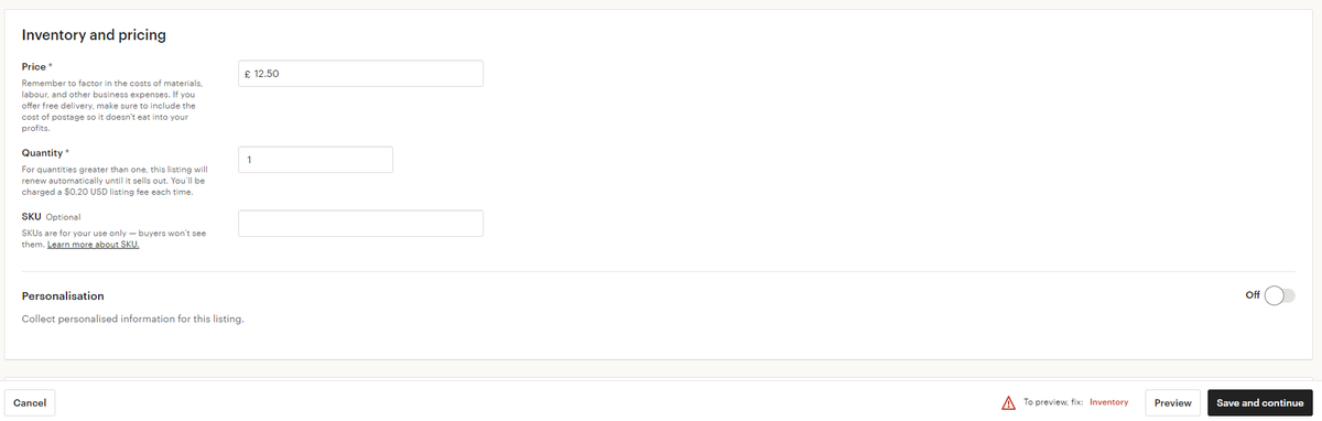 What is wrong with my listing?
I am literally only selling 1 item. 
Unsure why it won't save it, any help I'd be grateful!
#etsy #etsyhelp #etsystore