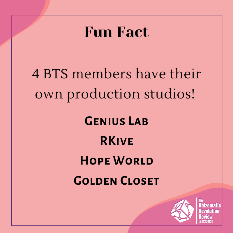 A MUSIC PRODUCER guides the musical direction of a song. They may also create instrumentals on a digital audio workstation (SUGA). Four  @BTS_twt members have their own production studios: Genius Lab, RKive, Hope World & Golden Closet.  https://twitter.com/BTS_twt/status/1070396413043855361