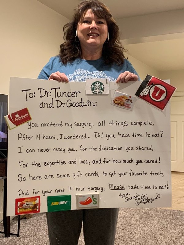 UofUHealth's tweet photo. Grab your tissues😭Stormie, one of our sweet patients, gave her surgeons this heart felt gift.

It's things like this that make the hard work worth while❤️

@UofUSurgery https://t.co/UbnDz1NgBM