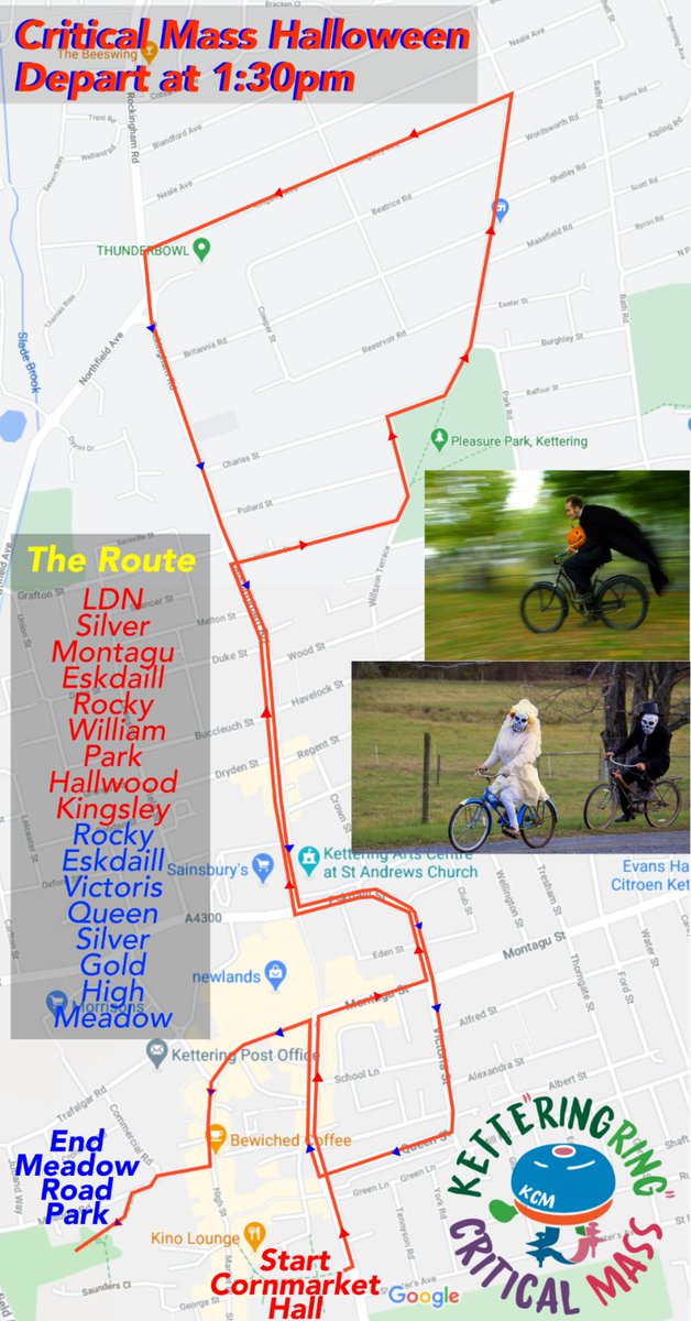CriticalMassKet's tweet photo. Halloween #Ketteringring covid safe cycle ride. SAT 31st Oct 2020. Come and clear the cobwebs and enjoy a group ride around Kettering. https://t.co/l4NO6yAuB3