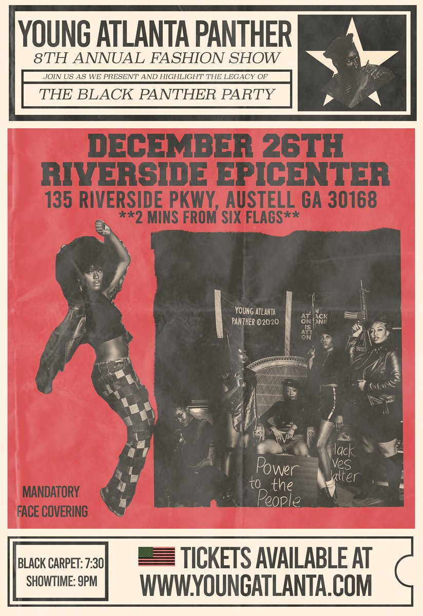 YoungAtlanta13's tweet photo. BLACK IS BEAUTIFUL !!!
BLACK IS POWERFUL !!!
BLACK IS INNOVATIVE !!!
BLACK IS SMOOTH !!!
BLACK IS SPECIAL  !!!
 
Join us as we present and highlight and legacy of the infamous 

BLACK PANTHER PARTY FOR SELF DEFENSE 

Tickets available exclusively @ https://t.co/OuqYrx69Rx https://t.co/uBOrVdfOxJ