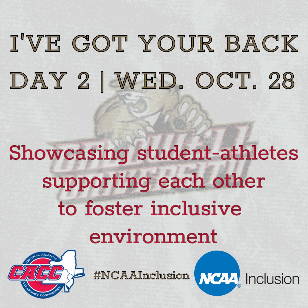 Caldwell Athletics (@caldwellcougars) on Twitter photo Today marks Day 2 of the #NCAAinclusion and Diversity Week!
Today is "I've Got Your Back"; calling on CU SAs to share your stories using the hashtag above <a href="/CaldwellWBB/">Caldwell Women’s Basketball</a> <a href="/CaldwellUMBB/">Caldwell MBB Hoops</a> <a href="/CaldwellUBB/">Caldwell Baseball</a> <a href="/CUsprint/">Caldwell Sprint Football</a> <a href="/CaldwellVball/">Caldwell U VB</a> <a href="/caldwellwlax/">CU Womens Lacrosse</a> <a href="/CUXCTF/">Caldwell U XC/T&F</a> @CU_MensLacrosse Today marks Day 2 of the #NCAAinclusion and Diversity Week!
Today is "I've Got Your Back"; calling on CU SAs to share your stories using the hashtag above <a href="/CaldwellWBB/">Caldwell Women’s Basketball</a> <a href="/CaldwellUMBB/">Caldwell MBB Hoops</a> <a href="/CaldwellUBB/">Caldwell Baseball</a> <a href="/CUsprint/">Caldwell Sprint Football</a> <a href="/CaldwellVball/">Caldwell U VB</a> <a href="/caldwellwlax/">CU Womens Lacrosse</a> <a href="/CUXCTF/">Caldwell U XC/T&F</a> @CU_MensLacrosse