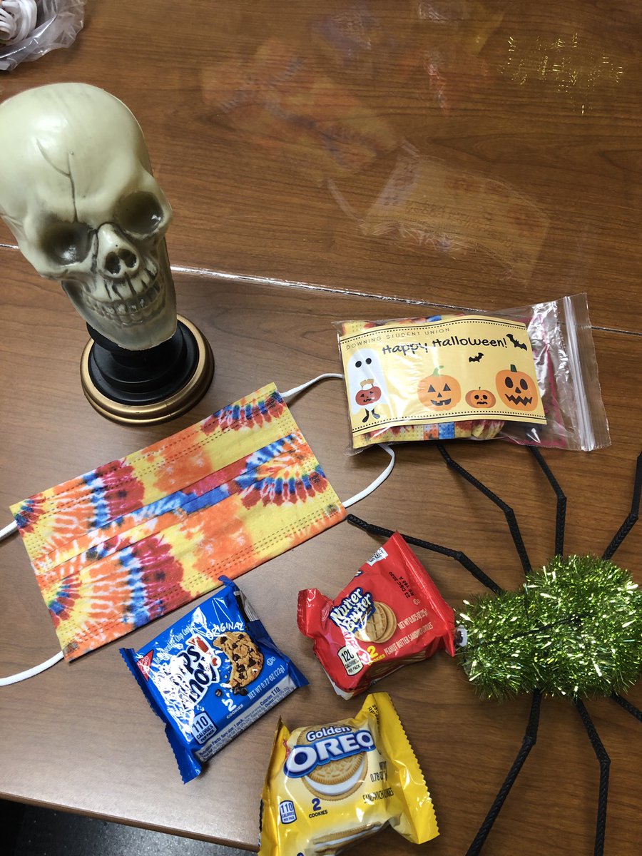 Happy (almost) Halloween, Hilltoppers! At lunchtime on Thursday and Friday, DSU staff will be passing out Halloween goody bags with a free mask and cookies while supplies last. Come see us and get your treat- we promise, no tricks! 🎃🍬