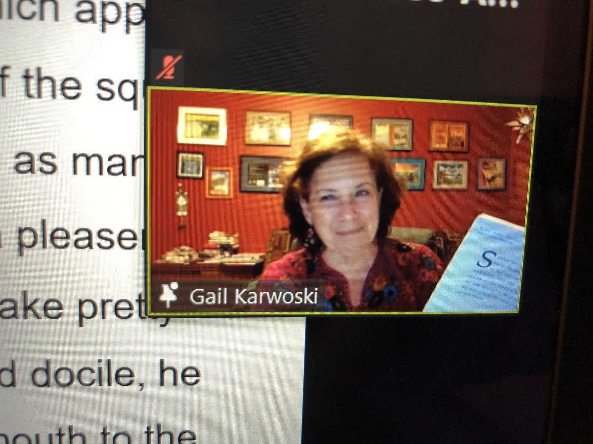 duewest_library's tweet photo. Loved our Virtual Author Visit with Gail Karwoski! sponsored by @CobbEMCEdu and @GasSouth @kevin_gassouth and @PJH_Helm @duewest_es Thank you! Students loved learning about exploring rocks and researching history to create book fun ... and great writing! https://t.co/xZLPtBBNUK