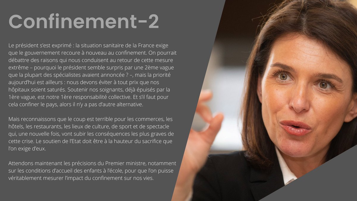 C_MORANCAIS's tweet photo. Nous devons éviter à tout prix que nos hôpitaux soient saturés. Soutenir nos soignants, déjà épuisés par la 1ère vague, est notre 1ère responsabilité collective.
 #macron20h #reconfinement https://t.co/jIkYeTtNfV