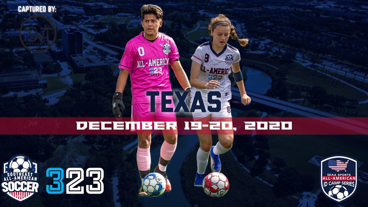 Our last event of the 2020 All-American ID Camp Series will be in the Lone Star State! See you in Texas! 👊🏽

✅ Southeast All-American ID Camp
🌎 Houston, TX
📍 Meyer Park
🗓 December 19-20, 2020
🗣 Class of 2021-2024 (Boys and Girls)
💻 seaasports.com ⭐️

#SEAASports 🇺🇸