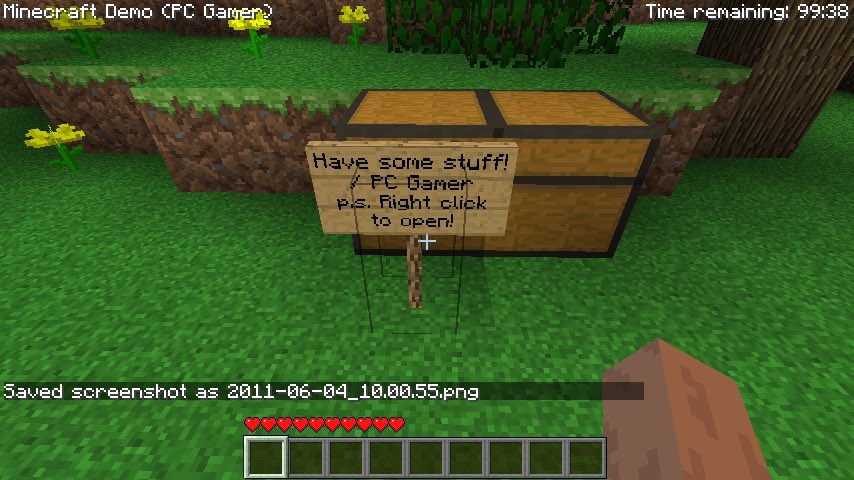 Nostalgic Minecraft The Pcgamer Minecraft Demo For Those Wanting To Go Try It Out People Have Made A Replicate Of It For Bedrock T Co 0h3zpsmpt3 T Co Yweqjelo70