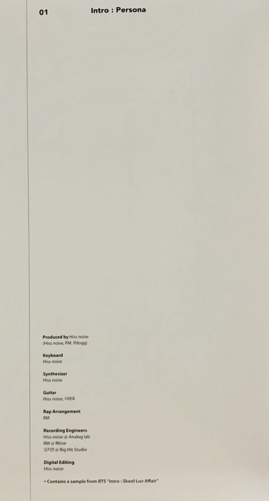. @BTS_twt album credits usually follow the order: SONG TITLE Producers Songwriters (no distinction between composer & lyricist)When more than 1 artist is credited, there's no rule as to which order must be followed. We don't have information about the criteria  @BigHitEnt uses.