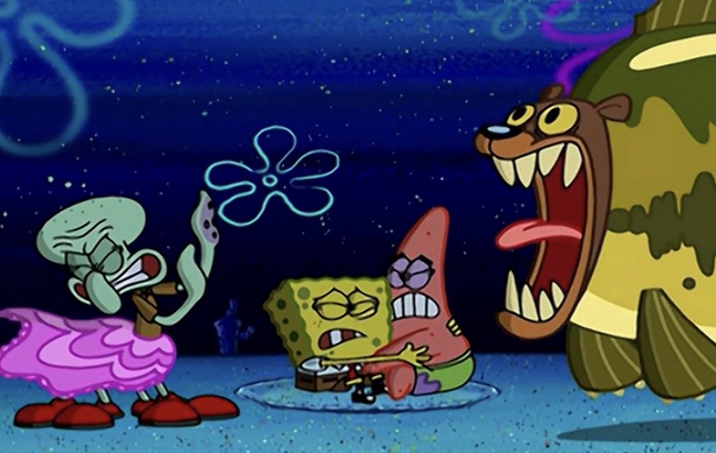upsideright411's tweet photo. @DailyCaller They are protecting themselves from Sea Bear #Attacks. #Spongebob #TheCampingEpisode #SeaBear #Defense #Circle https://t.co/D68D6Y4biT