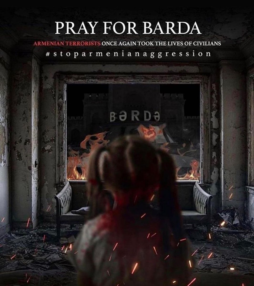 DianaMammadli's tweet photo. It is ridiculous for the world to talk about peace when such disasters occur. The world is silent on this catastrophe and children are dying again. Again people are suffering.  That's enough. Open the eyes of the world!
#PrayForBarda 
#StopArmenianTerrorism 
#DontBelieveArmenian https://t.co/zRtXceKrEh