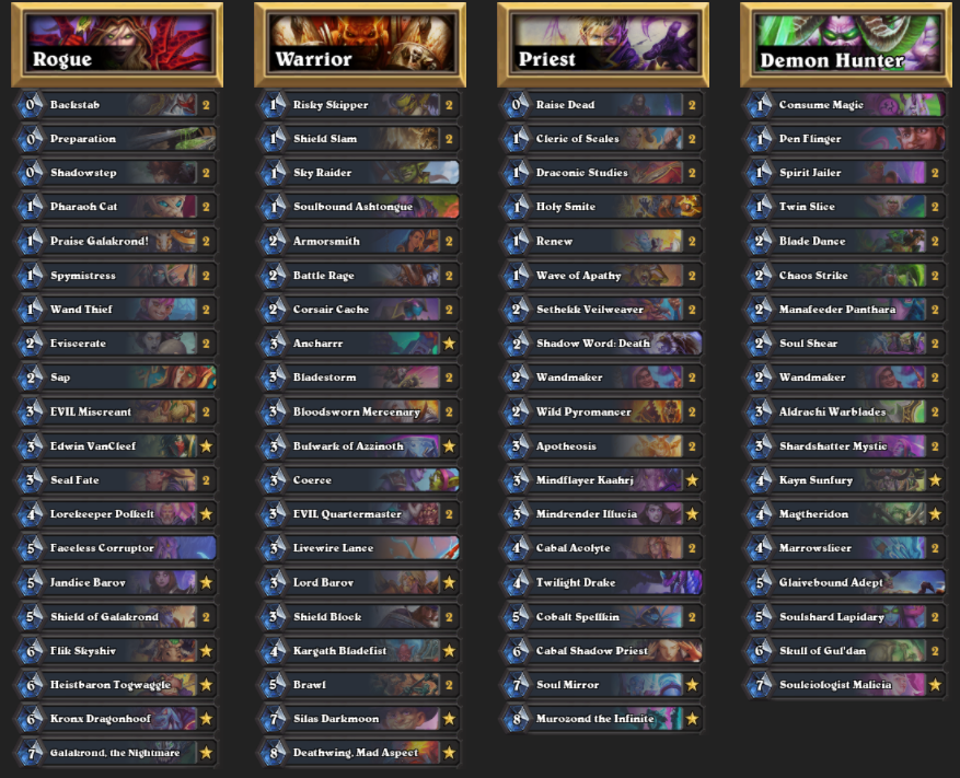 VMLMTG's tweet photo. Judging by the fact that @SMOrcBE included the Silas OTK Warrior in his lineup, he must be excited about the arrival of the Darkmoon Faire! https://t.co/M5BODxnLEd