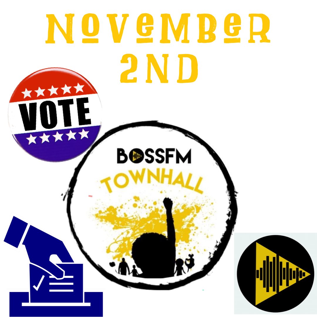 noirtvbrands's tweet photo. Make sure yall tune in to our next Town Hall, this Monday, November 2nd. 7:30 PM/EST. Get all the facts you need before election day and make sure you go out and #VOTE
.
#Election2020 #TownHall #BossFM https://t.co/kOXe95Ndqs