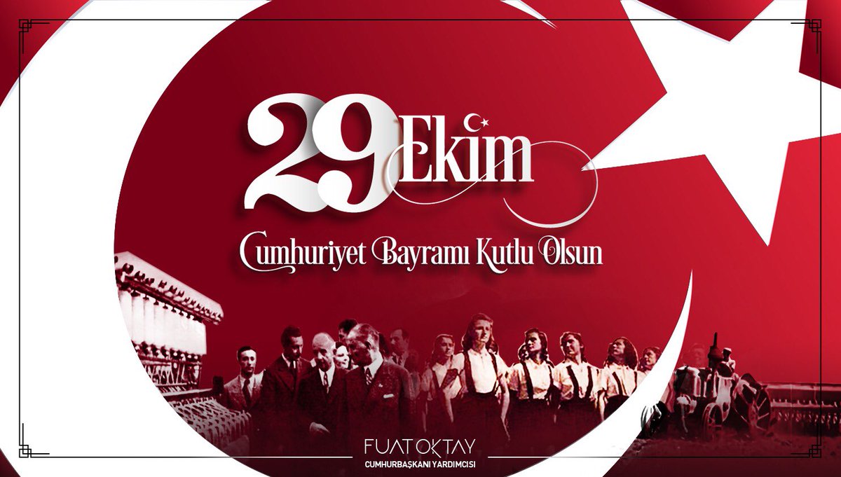 97 yıldır istiklâlimize sadakatle sahip çıkıyor; Cumhuriyetin 100. yılına  gururla yürüyoruz.      

Cumhuriyeti canı pahasına kuranlardan emanet aldık, bu inanç ve bağlılıkla ona ebediyen sahip çıkacağız.

29 Ekim Cumhuriyet Bayramımız kutlu olsun.