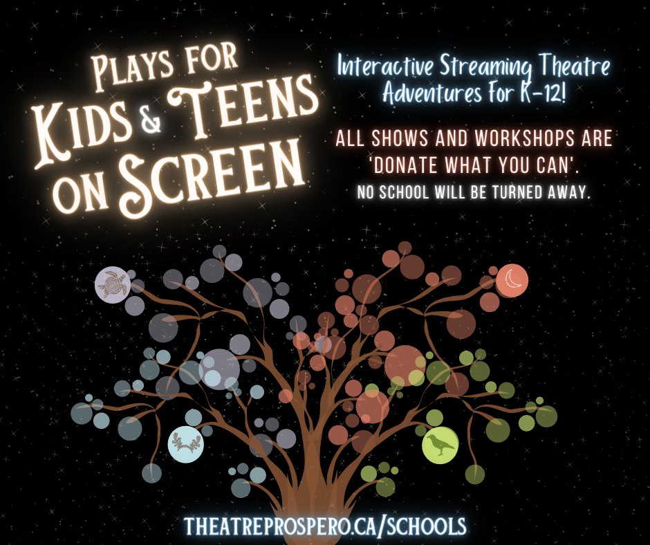 Looking to bring the magic of theatre to your students this  year? Our shows are truly LIVE THEATRE ON SCREEN! Our performers hear your students laughter and responses in real time during the play! Secure your spot today! theatreprospero.ca/schools 

#EBSB #ECSD #albertateachers