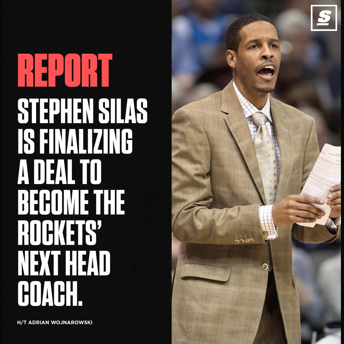 theScore's tweet - "BREAKING: The Rockets are reportedly set to hire Stephen Silas as the team's new head coach. " - Trendsmap