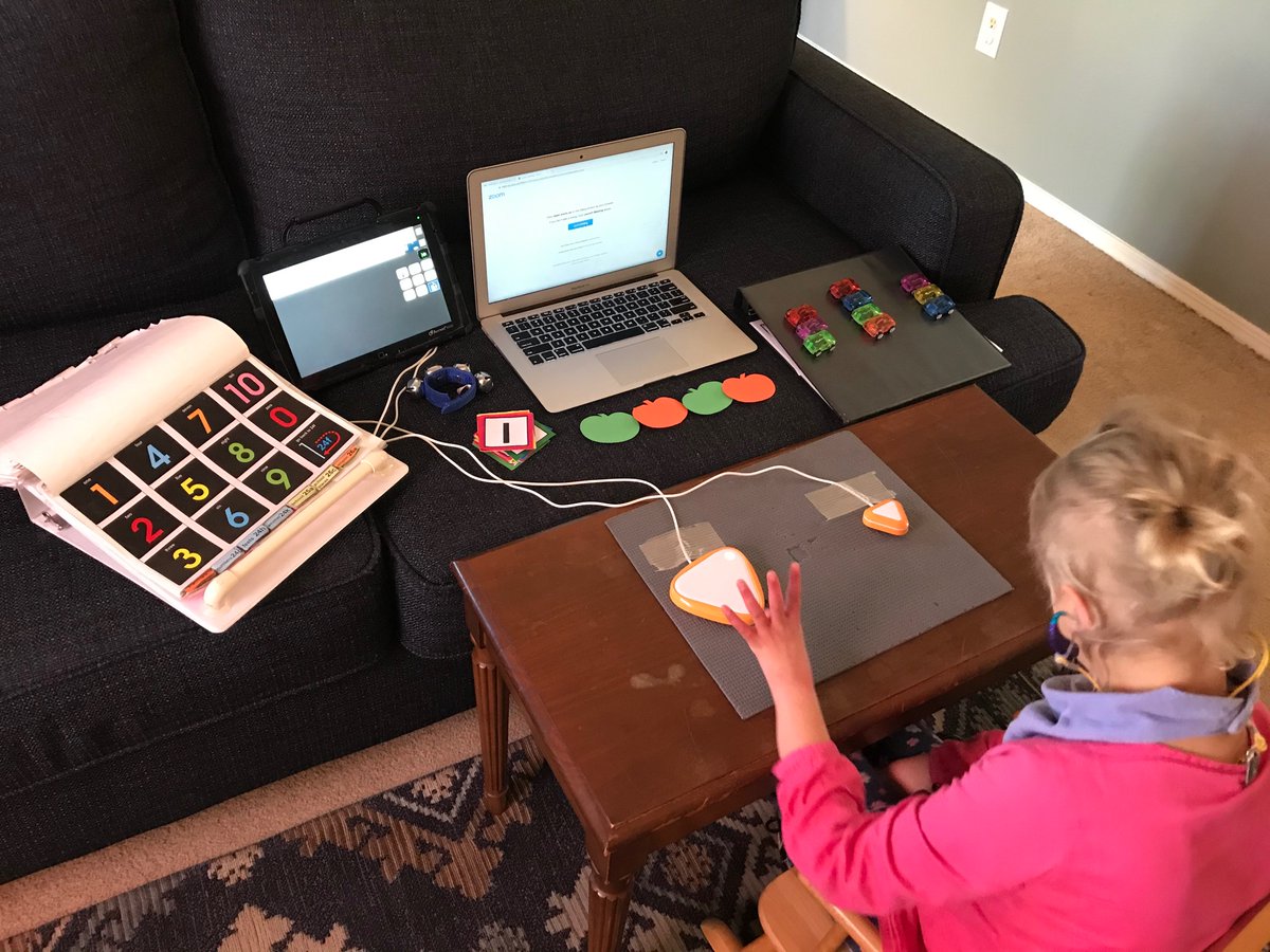 anitraschulte's tweet photo. My daughter’s teacher is making e-learning WAY too fun! Miss E just requested math homework... at 4 pm! Very politely, I must say. #augcom #corescanner #PRC #wolfhirschhorn https://t.co/dU3lNoif0r