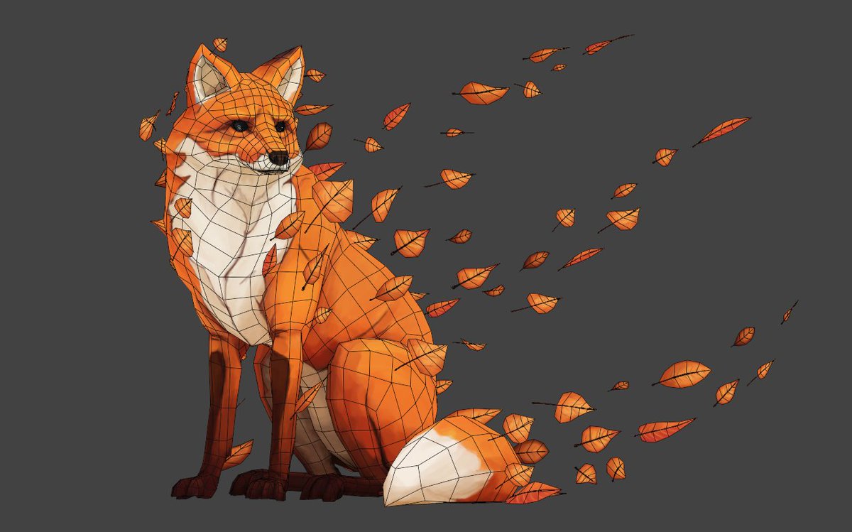 kthays23's tweet image. Autumn Fox!
Modeling and hand-painted textures done in #Blender3d,  paint-over done in #photoshop

#b3d
