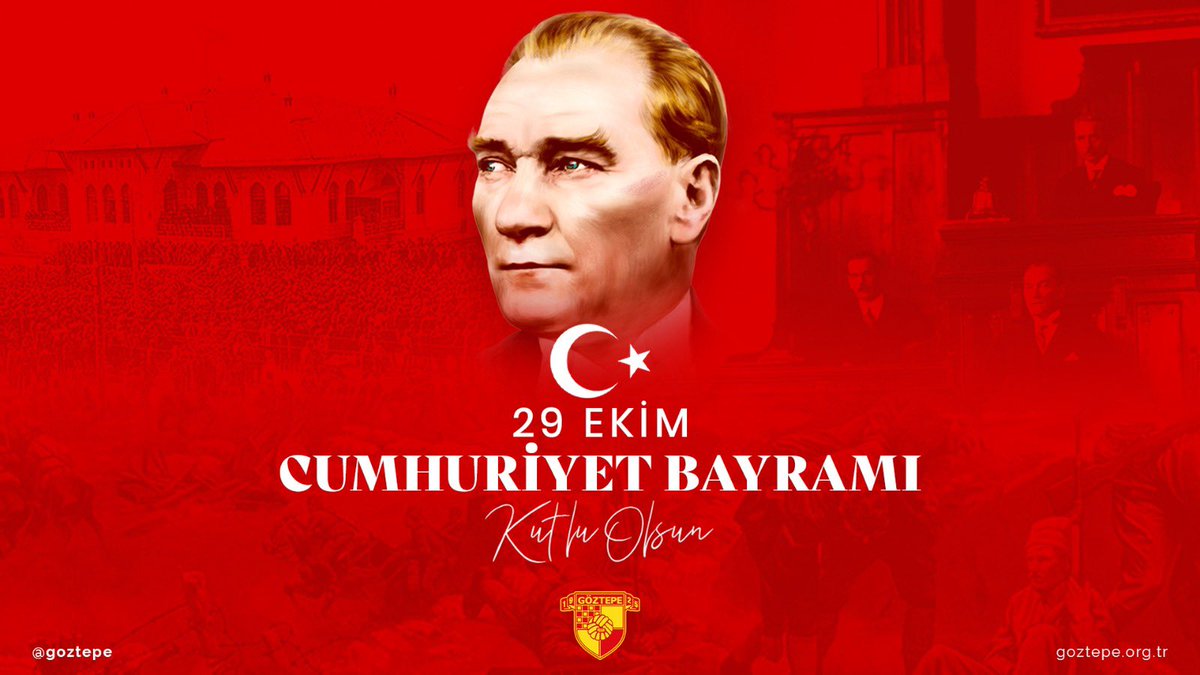 🇹🇷🇹🇷🇹🇷Cumhuriyetimizin 97. Yılı Kutlu Olsun🇹🇷🇹🇷🇹🇷

Başta Cumhuriyetimizin kurucusu Ulu Önder Mustafa Kemal Atatürk olmak üzere bağımsızlık mücadelesinde savaşan tüm kahramanlarımızı saygı ve minnet ile anıyoruz.

#Göztepe #29Ekim