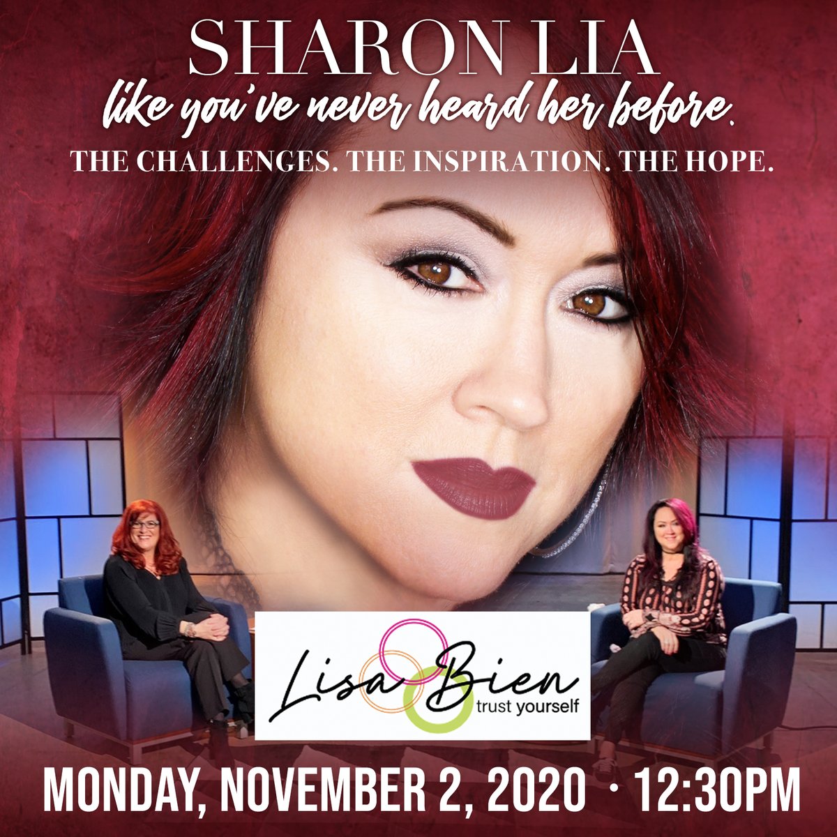 While "your past does not determine your future," I also think it’s important to recognize that we all have obstacles!

I'm so thankful I had a chance to sit down with Lisa &amp; open up about some of mine. Watch MONDAY Nov.2 @ 12:30pm EST on templetv.net/watch-live/ 🙏