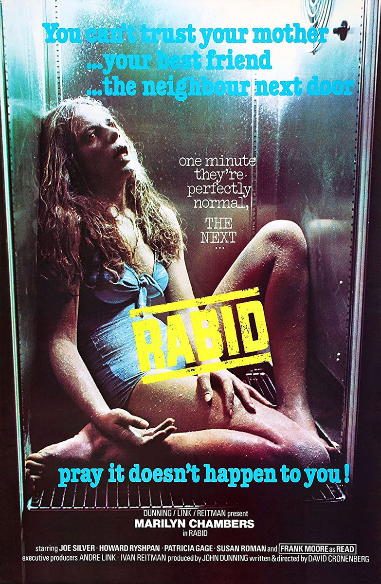 Rabid (1977)SETUP: COVID-19 got me feeling fucked up.SOURCE: Kanopy