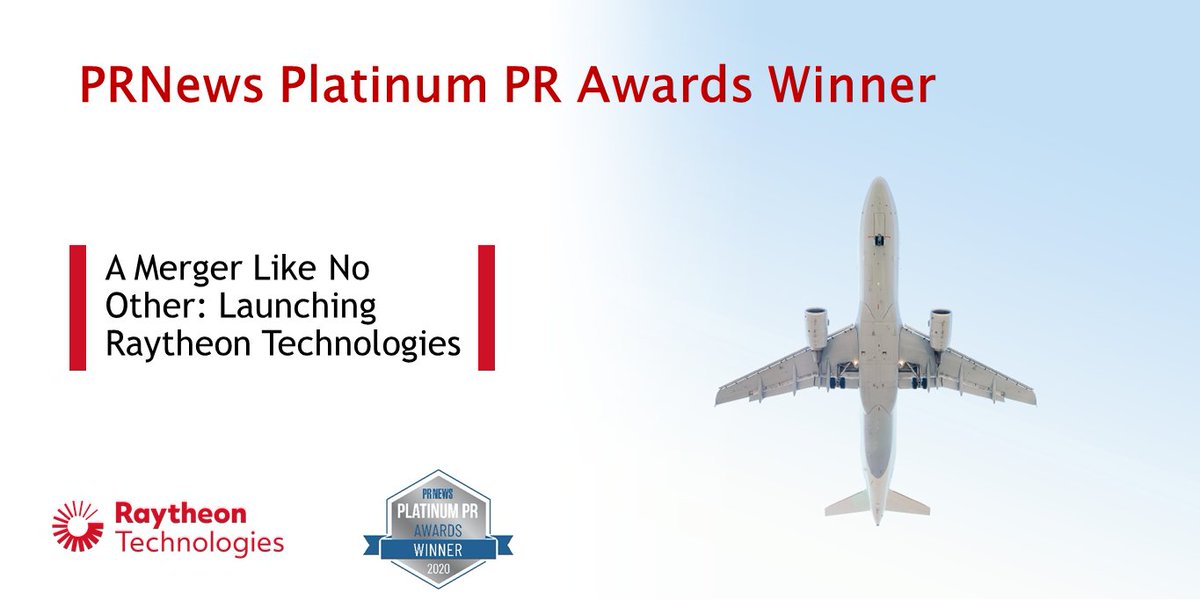 smstack's tweet photo. Humbled to be part of the #communications team that was recognized by @PRNews for our work in support of the biggest merger in aerospace and defense history. https://t.co/DpBkNpgpdX https://t.co/HrJnt8PFI1