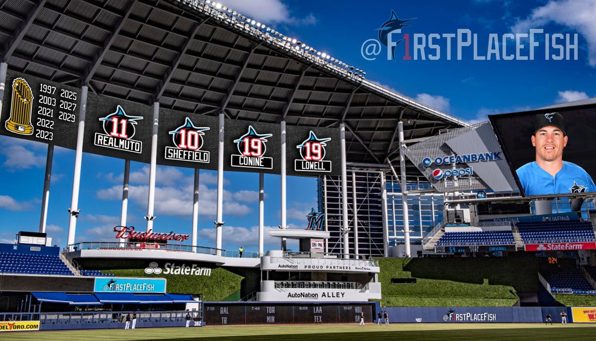 f1rstplacefish's tweet photo. LEAKED: Marlins Park upgrades (2030). @JTRealmuto https://t.co/7P0LUrX5Xa