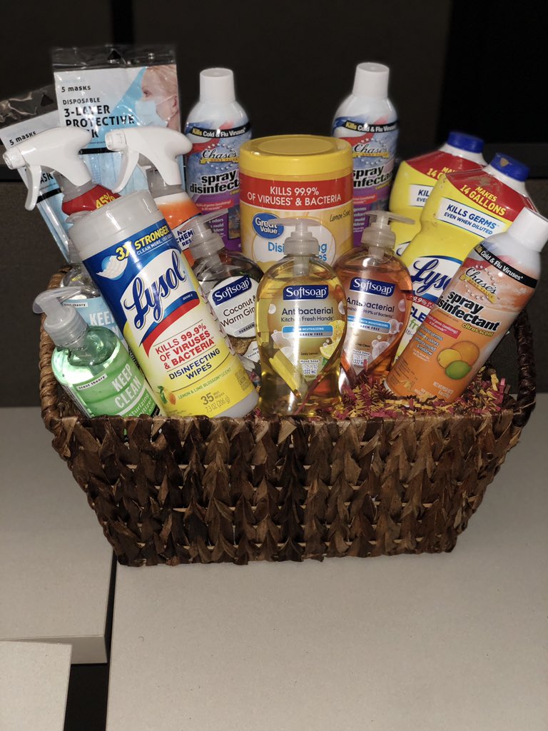 Made a germ free VOC basket as an incentive for the team. Turned out amazing. 😂I want one for myself #TeamSinerSuperstars #fieldsfam #nolimit #tugglenation