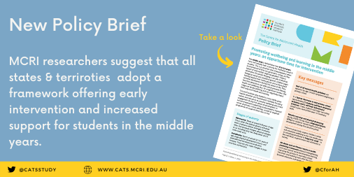 Helen__Ramsay's tweet photo. #themiddleyears (8 -14 yrs) provide a second critical developmental period in which to intervene & build on interventions in the early years to strengthen social and emotional learning.
Read the new policy brief published by @CforAH @MCRI_for_kids 👉🏿 https://t.co/b7r1IBJe0F https://t.co/QgBBrK2XbV