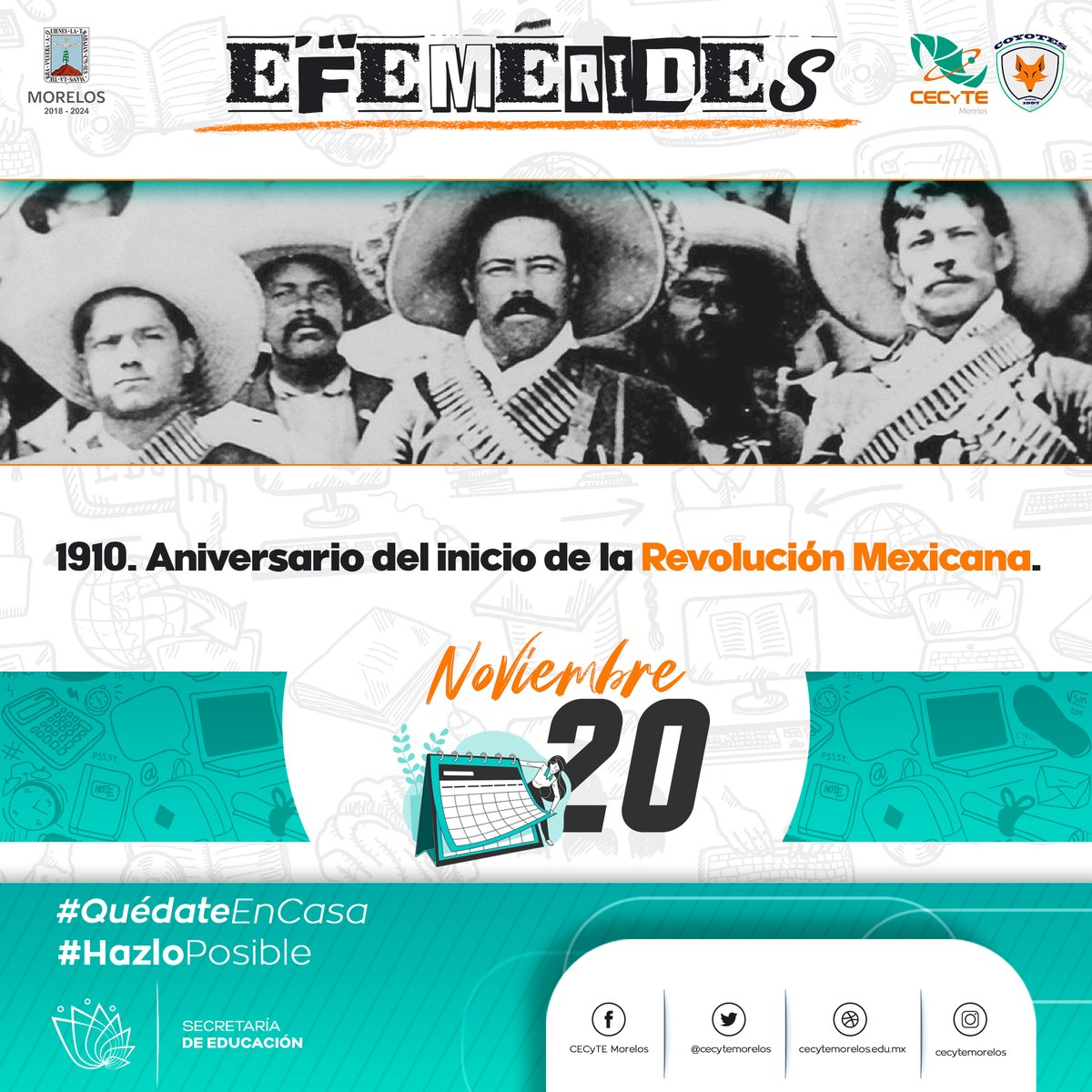 El 20 de noviembre de 1910 da comienzo al conflicto armado en México conocido como la Revolución Mexicana. Referido usualmente como el “acontecimiento político y social más importante del siglo XX“, los antecedentes de dicha revolución se remontan al Porfiriato. 💥💣🇲🇽
