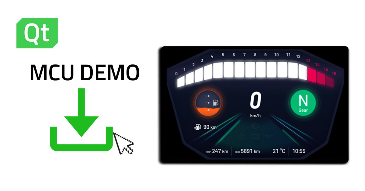 qtproject's tweet image. 🏍 With the release of #QtForMCUs 1.5, it&apos;s time to get hands-on with deploying performant #GUIs to #microcontrollers. Why not get started with our pre-built demos? Here&apos;s a snazzy motorcycle instrument cluster to get you rolling 🔗 hubs.ly/H0yS_-q0
#QtDev