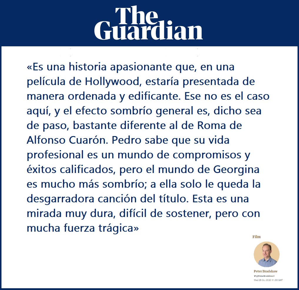 Cancion_Film's tweet photo. 💂🏻♀️From The @Guardian with LOVE❤️🇬🇧❤️
☺️ Thanks so much, @PeterBradshaw1!!! 🥰
👉🏿 https://t.co/NgysjX4sO6 👈🏿
🥳 #ESTRENOENUK #30deOctubre
🤟🏿 #CanciónSinNombre #Takymanasutiuq #SongWithoutAName #MelinaLeón #SovereignMediaGroup #LaVidaMismaFilms #Estreno2020 #CinePeruano https://t.co/bjiQ2QvqUH