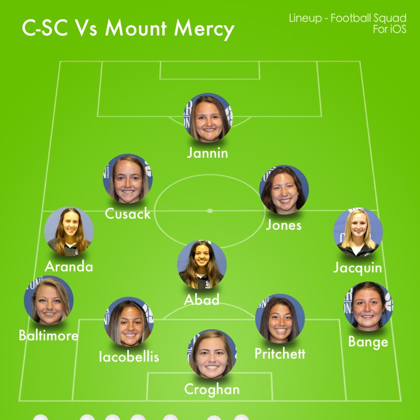 CSCwomensoccer's tweet photo. Tonight’s starters!! https://t.co/lmeN2JRyk9