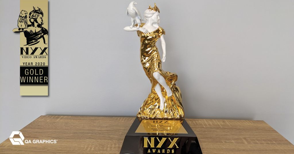 Another award for our amazing #3dgraphics team on their #motiongraphicsvideo work. A beautiful gold @nyxaward to add to the ever-growing collection for our talented team.

#NYX #NYXAwards #NYXMarcomAwards #NYXVideoAwards #marcomaward #videographyawards #QAGraphics #motiongraphics