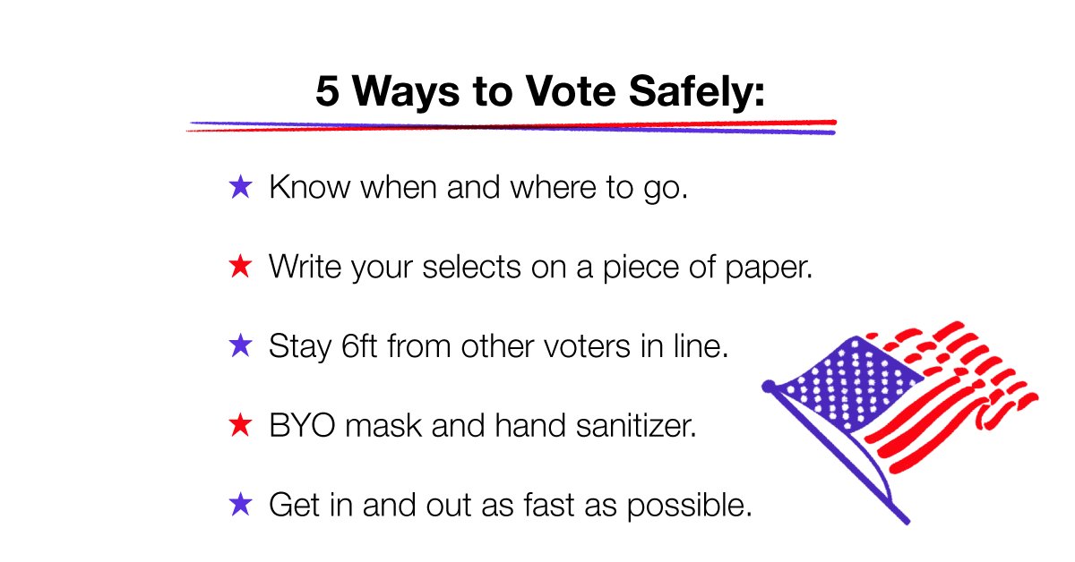 kwri's tweet photo. Whether you’re voting early or on Election Day, make sure you and your clients have a plan to vote safely 🗳🇺🇸 https://t.co/7J8Ew4wnci
