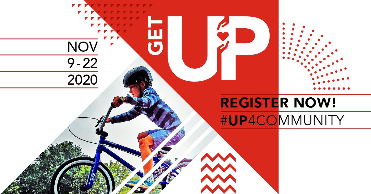 Make GetUP a family affair! Register with your kids and get active together. It’s a great way to teach them about the importance of community—and how we can all work together, while staying apart. Sign up today:  uwgt.convio.net/site/TR?fr_id=… 
#UP4Community
