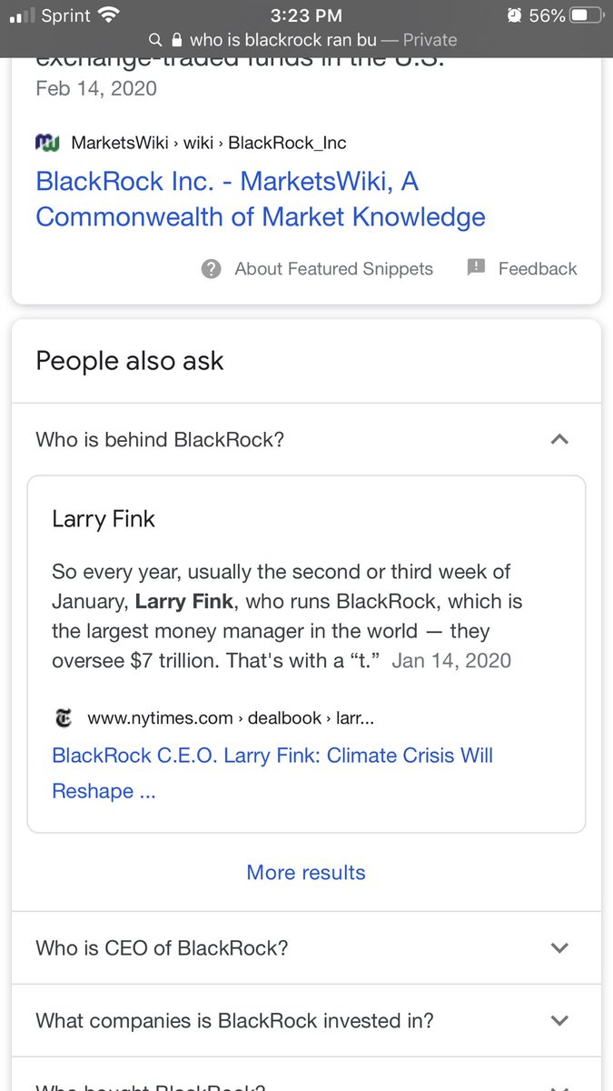 imagine investing/monitoring to the tune of 1/3 the USA’s entire GDP. That’s power, that’s influence that’s everything.If you trade any stocks you’re probably familiar with Blackrock but who TF is Blackrock? Who runs the show?