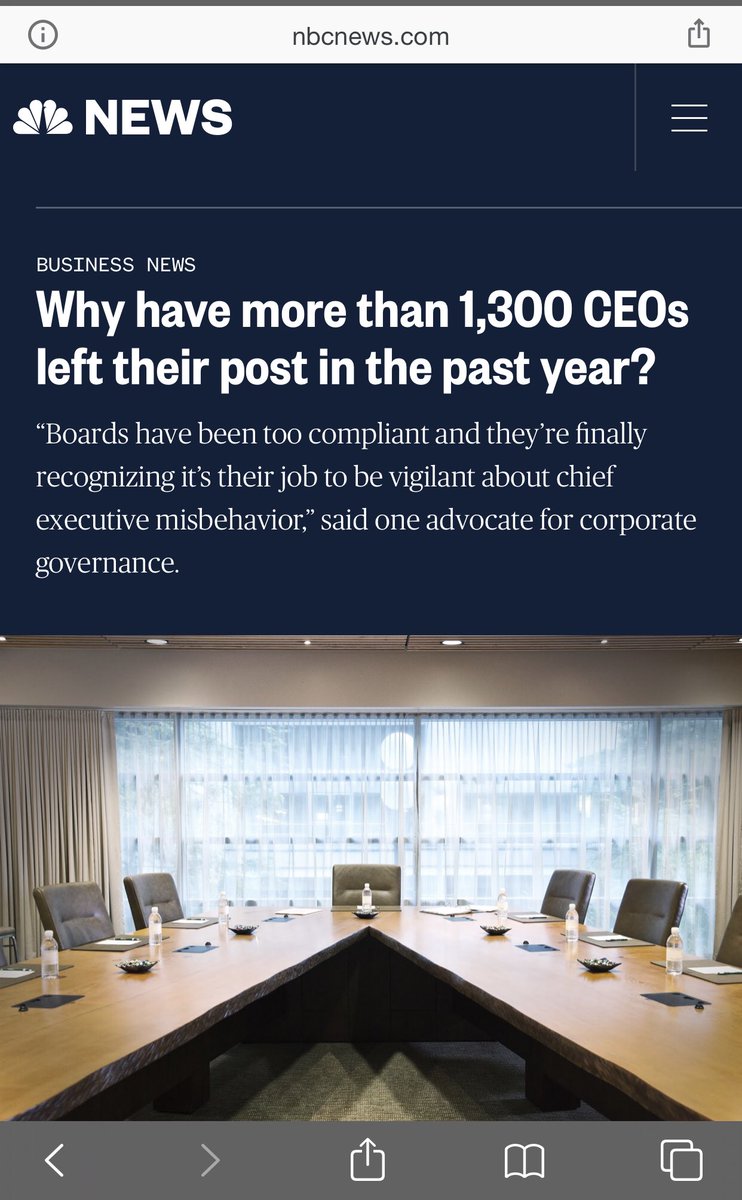 Once  @realDonaldTrump became president we seen an unusual amount of CEO’s start stepping down resigning being ousted, fired or retiring, even in a time when it was very lucrative to be a CEO. This trend has continued since 2016 and it doesn’t make any sense.
