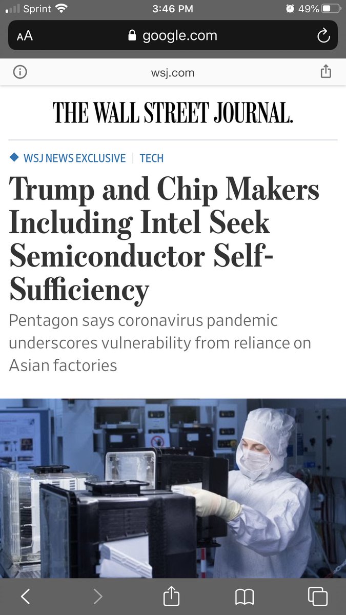  @realDonaldTrump and our government has staked the future of America on technology. This is apparent by banning Huawei and a massive deal that would move semiconductor foundries to the US