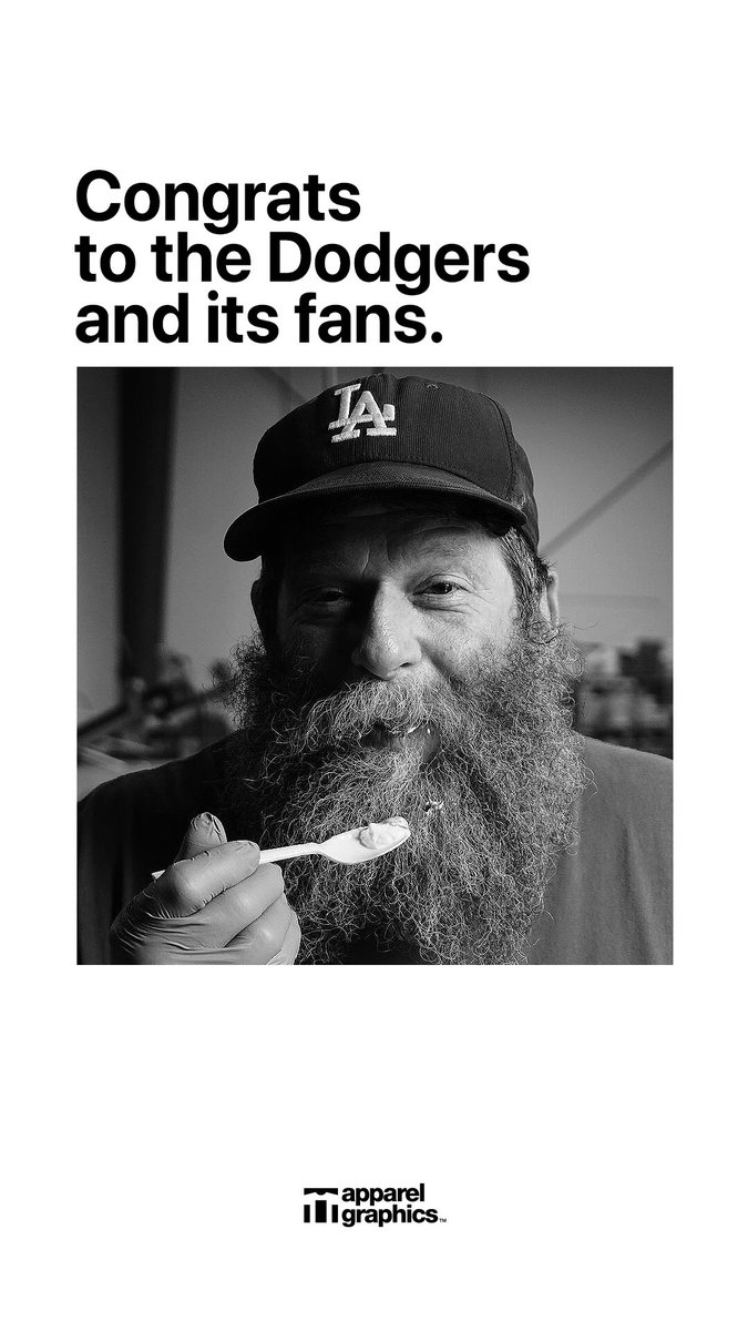apparelgraphics's tweet image. Conrats, @Dodgers! #LATogether