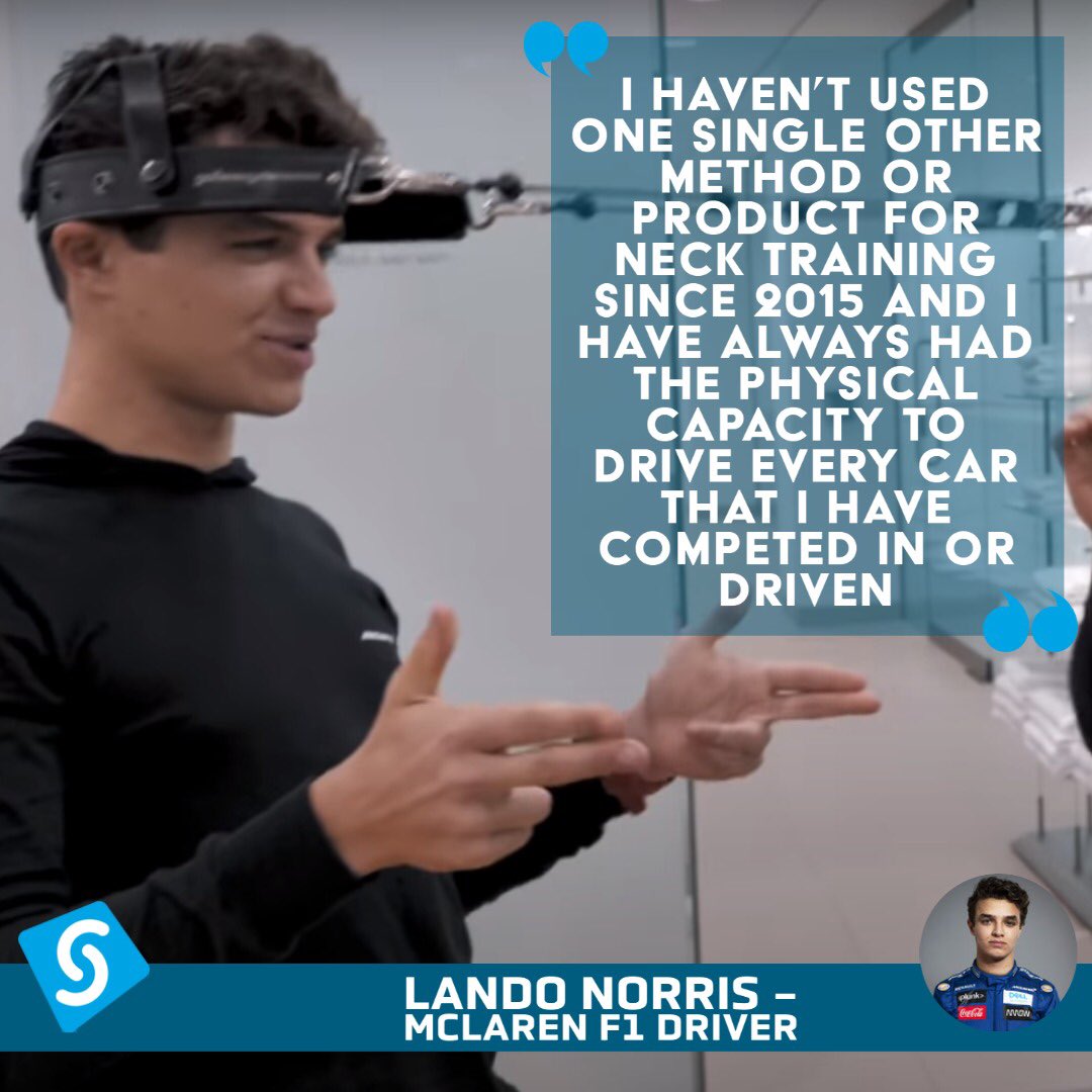 F1 driver <a href="/landonorris/">Lando Norris</a> who has one of the strongest necks in the F1 paddock, since 2015 hasn’t used a single other neck training device, has ALWAYS had the physical capacity to excel in car he has competed in. 
.
Find out more: gatherersystems.com/harness
.
#landonorris #necktraining