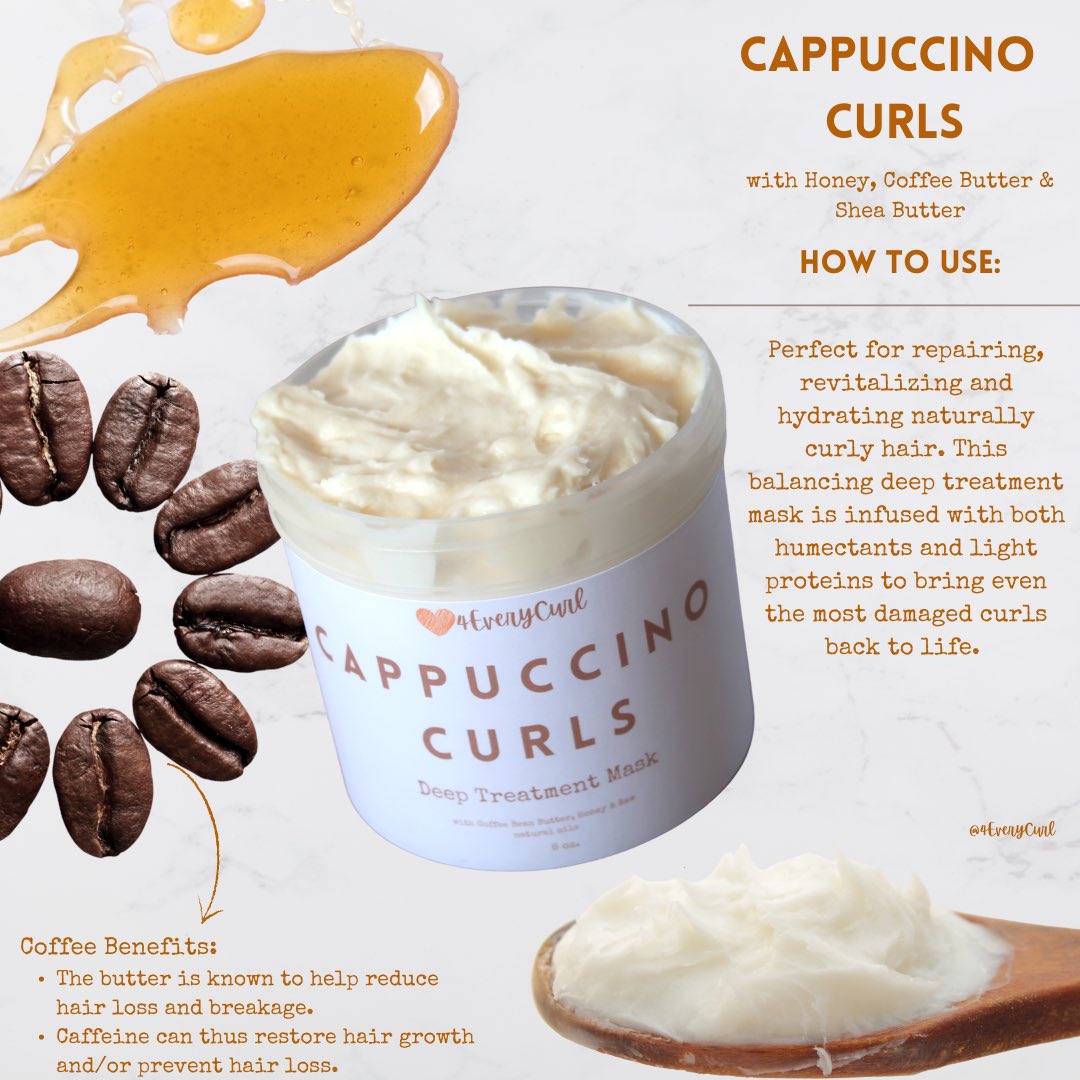 4Everycurl's tweet photo. Cappuccino Curls is the best deep conditioner if you deal with excessive dryness, hair fall and trouble retaining moisture 🤎🍂 Read about some of our Raw ingredients &amp; How to use ➡️ https://t.co/JdFBScWE4t https://t.co/o3N7zuxFRF
