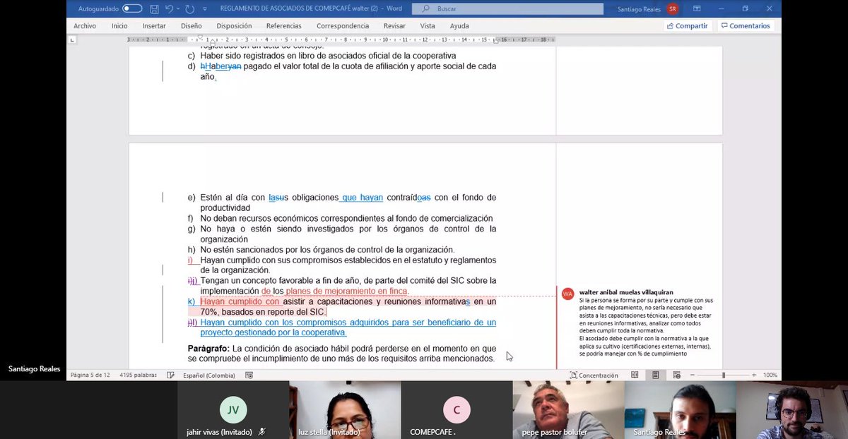 loicfrei's tweet photo. Ayer estuvimos trabajando dentro del marco de una asesoria organizada por @acodea_ el desarrollo de instrumentos de gobernanza para #COMEPCAFE, de la mano de #COOPEGO. Quedó claro que hay que cuidar a los asociados comprometidos y no buscar a todo costo cantidades de productores. https://t.co/LmNDy3wOjK